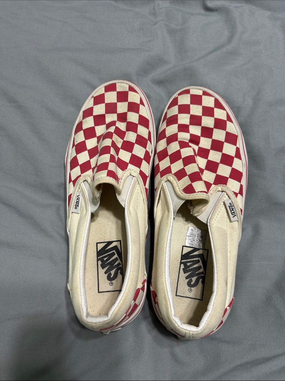 Vans Slip-On Checkerboard Red and Cream
